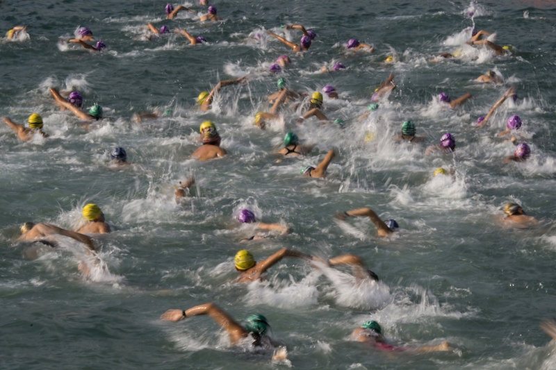 Swimmers compete in a cross-harbour swimming event at Hong Kongu00e2u20acu2122s Victoria Harbour, China, October 18, 2015. u00e2u20acu201d Reuters pic