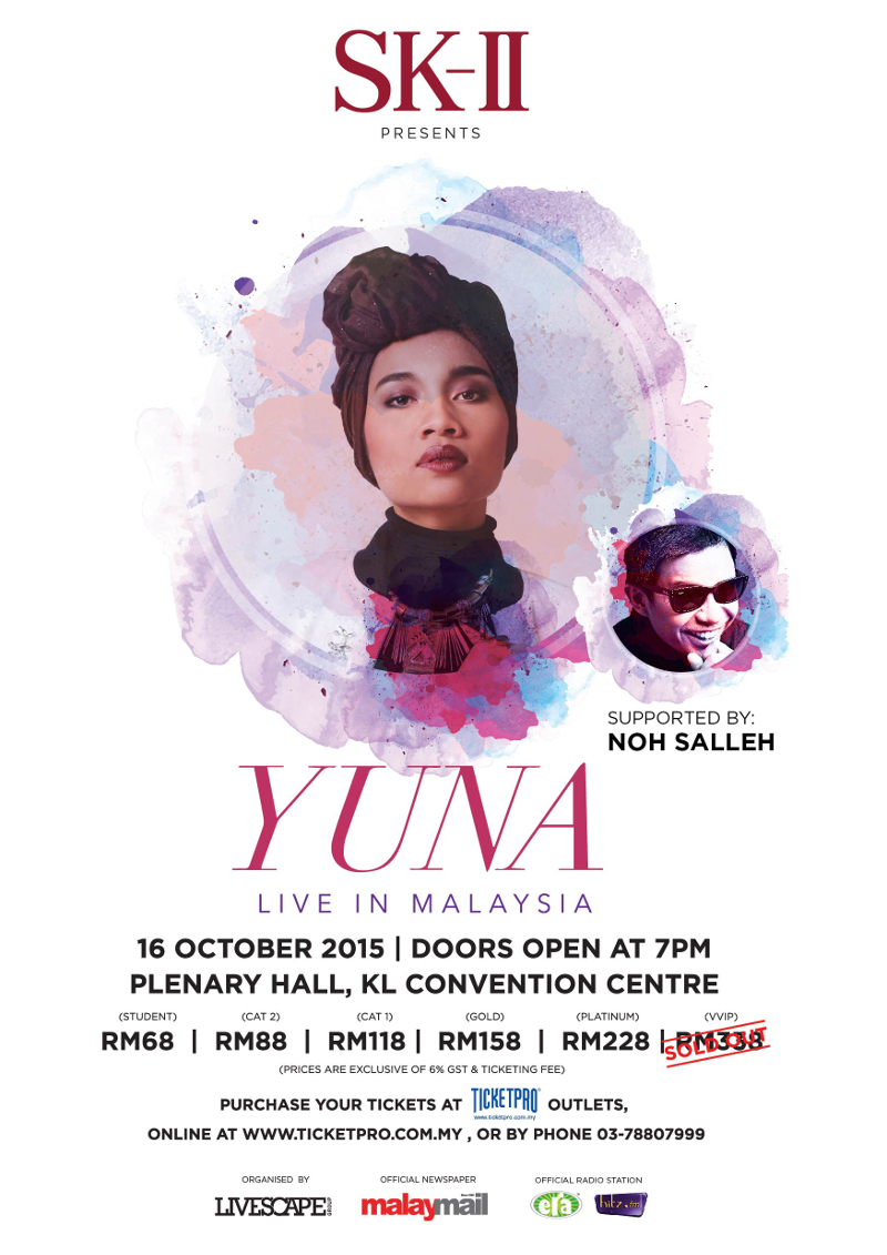 ‘Yuna Live in Kuala Lumpur’ poster.