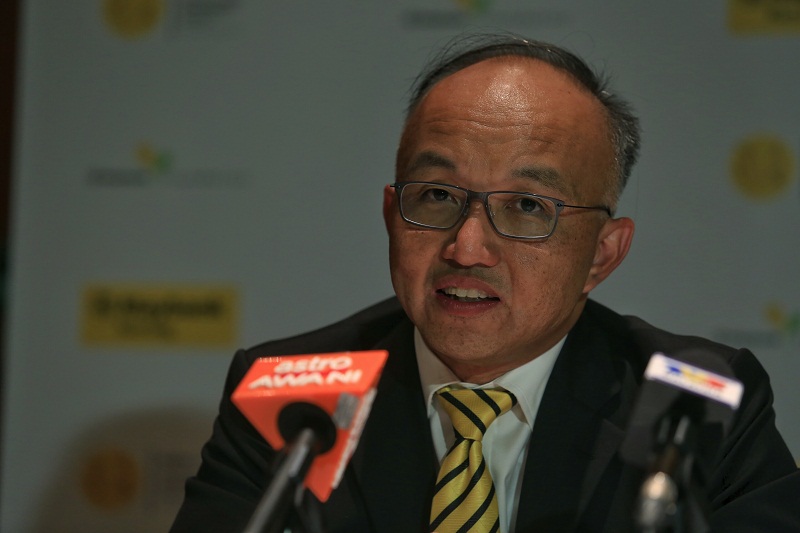 Maybank Kim Eng CEO John Chong at the official launch of KataKatha in Kuala Lumpur, on November 12, 2015. — Picture by Saw Siow Feng