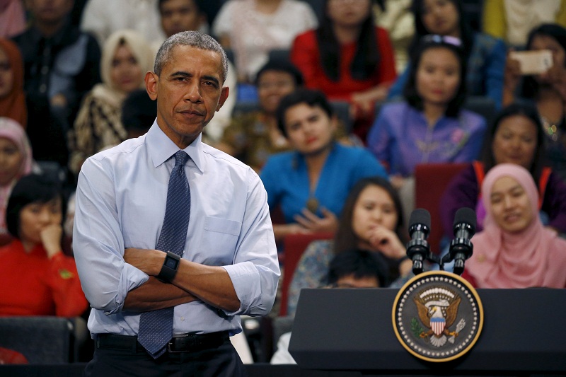 US President Barack Obama listens during a town hall meeting at the Young Southeast Asian Leaders Initiative at Tayloru00e2u20acu2122s University in Kuala Lumpur, November 20, 2015. u00e2u20acu201d Reuters pic