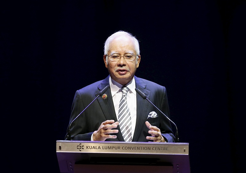 Prime Minister Datuk Seri Najib Razak delivers a speech at the opening of the Asean Summit in Kuala Lumpur November 21, 2015. u00e2u20acu201d Reuters pic