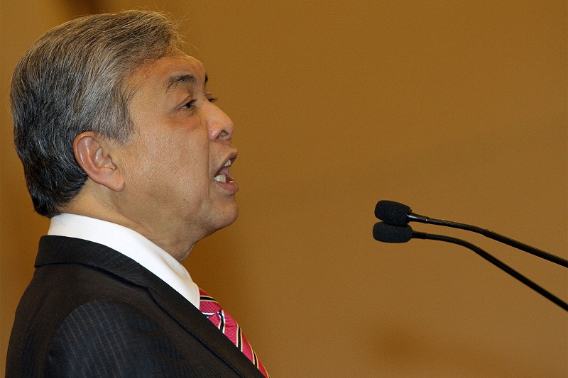 Deputy Prime Minister Datuk Seri Dr Ahmad Zahid Hamidi speaks at PWTC in Kuala Lumpur. u00e2u20acu201d Picture by Yusof Mat Isa