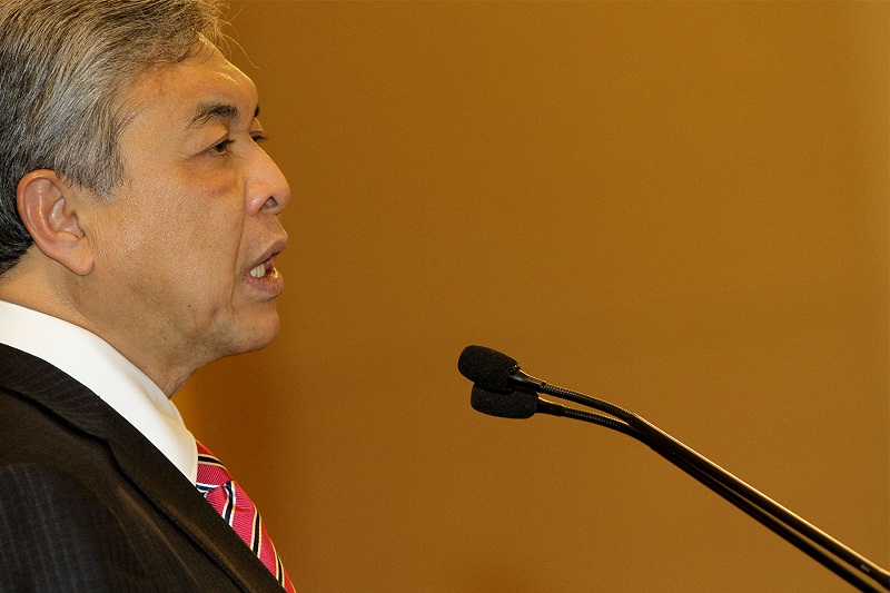 Deputy Prime Minister Datuk Seri Dr Ahmad Zahid Hamidi speaks at PWTC in Kuala Lumpur. u00e2u20acu201d Picture by Yusof Mat Isa