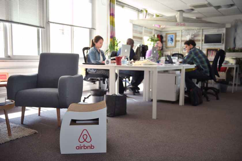 Employees of online lodging service Airbnb work in the Airbnb offices in Paris on April 21, 2015. u00e2u20acu201d Reuters pic