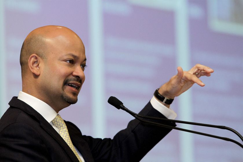 1MDB President and Group Executive Director, Arul Kanda Kandasamy speaks during a briefing on 1MDB at the PWTC in Kuala Lumpur, November 14, 2015. u00e2u20acu201d Picture by Yusof Mat Isa