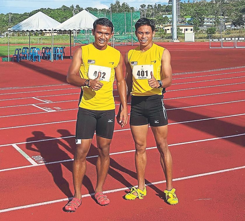 Raja pecut Watson Nyambek percaya Badrul Hisyam Manap (kanan) mampu menyaingi rekod Olimpik dan dunia dalam acara 100 meter. u00e2u20acu201d Malay Mail foto