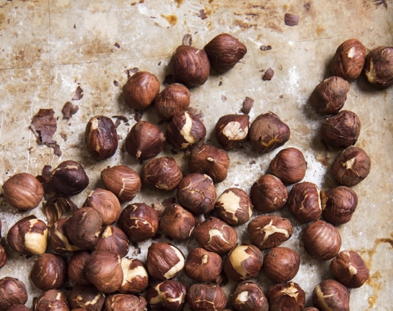 Hazelnuts for a cranberry and hazelnut tart in New York, November 10, 2015. The tart can serve as a lighter alternative to the normally heavy traditional Thanksgiving desserts. u00e2u20acu201d Picture by Evan Sung/The New York Times 