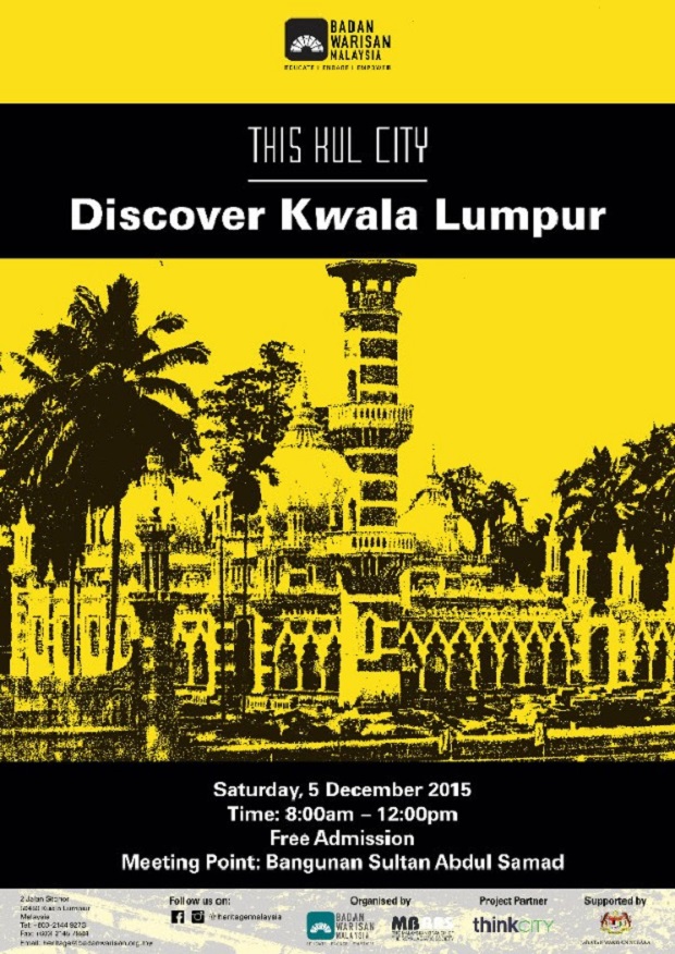 This is the third and final walk under the u00e2u20acu02dcThis KUL city: Discover Kwala Lumpuru00e2u20acu2122 that is organised by Badan Warisan Malaysia.