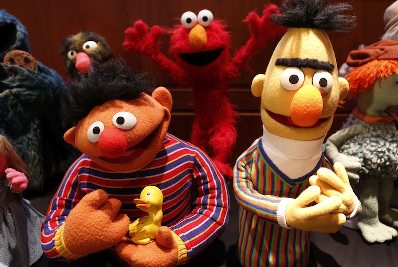 Puppets Ernie and Bert from Sesame Street are seen after they were donated September 24, 2013. u00e2u20acu201d Reuters pic