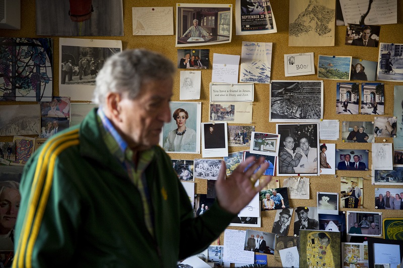 Tony Bennett in his studio overlooking Central Park in New York, November 3, 2015. — Picture by Damon Winter/The New York Times