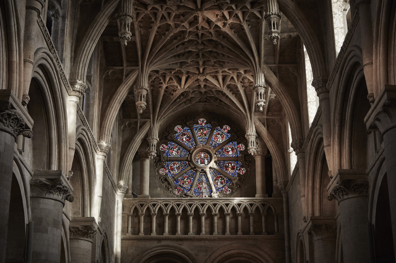 Inside the cathedral at the college of Christ Church, Oxford University. — file pic