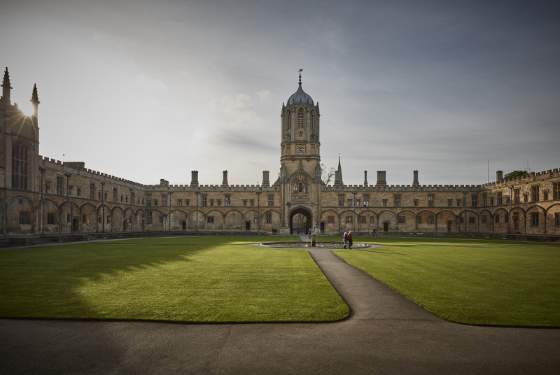 The Great Quadrangle, college of Christ Church, Oxford, England.