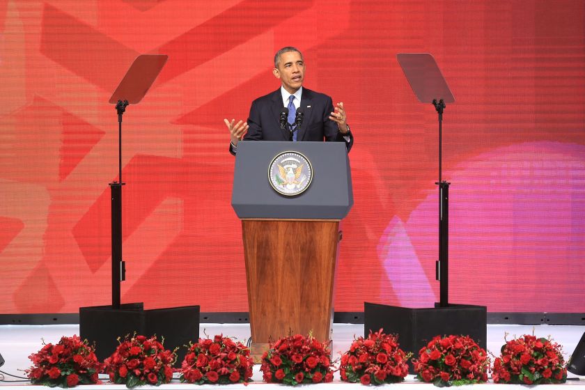 US President Barack Obama delivers remarks at the Asean Business and Investment Summit in Kuala Lumpur, Malaysia November 21, 2015. u00e2u20acu201d Picture by Saw Siow Feng