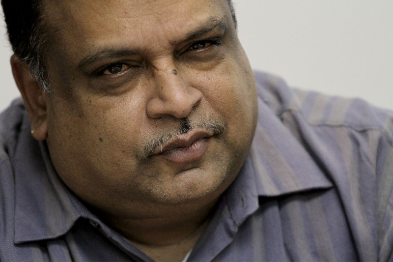 Charles Suresh Morais, the brother of the late Anthony Kevin Morais, speaking during a press conference at Americk Sidhu's office in Kuala Lumpur, Nov 25, 2015. u00e2u20acu201d Picture by Yusof Mat Isa