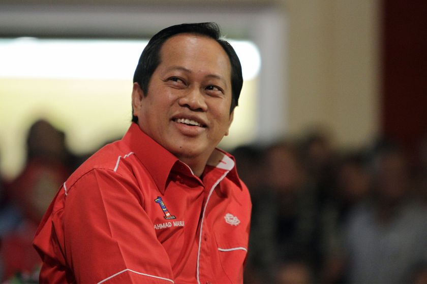 Datuk Ahmad Maslan attends the public forum on 1MDB, Trans-Pacific Partnership Agreement (TPPA) and Budget 2016 at the PWTC in Kuala Lumpur. u00e2u20acu201d Picture by Yusof Mat Isa