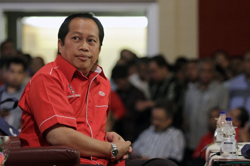 Datuk Ahmad Maslan attends the public forum on 1MDB, Trans-Pacific Partnership Agreement (TPPA) and Budget 2016 at the PWTC in Kuala Lumpur. u00e2u20acu201d Picture by Yusof Mat Isa