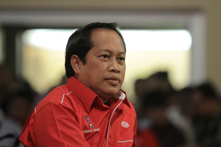Datuk Ahmad Maslan attends the public forum on 1MDB, Trans-Pacific Partnership Agreement (TPPA) and Budget 2016 at the PWTC in Kuala Lumpur. u00e2u20acu201d Picture by Yusof Mat Isa