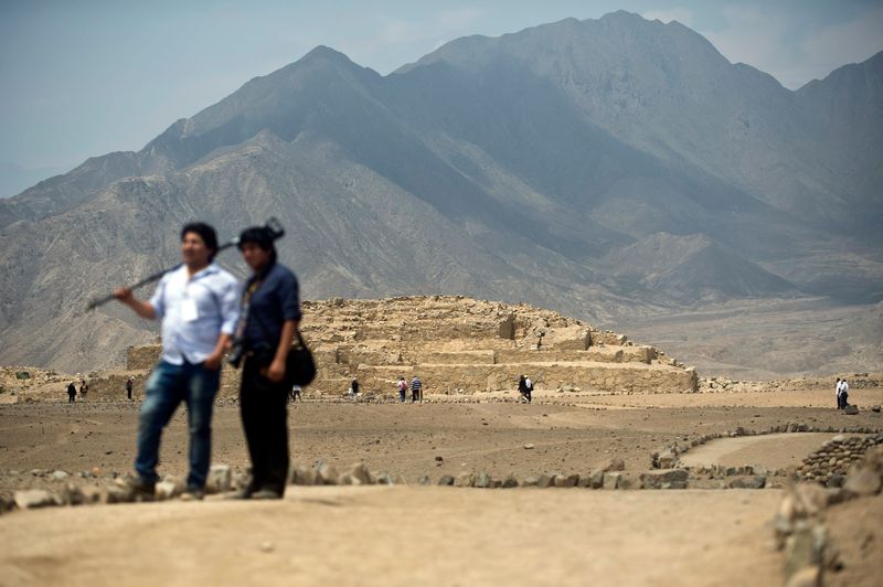 Tourists visit the Caral archaeological complex in Supe-Peru on November 8, 2015. u00e2u20acu201d AFP pic