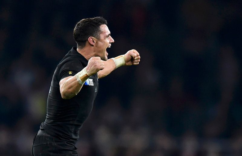 Dan Carter of New Zealand reacts on the final whistle after winning their Rugby World Cup final match against Australia at Twickenham in London, October 31, 2015. u00e2u20acu201d Reuters pic