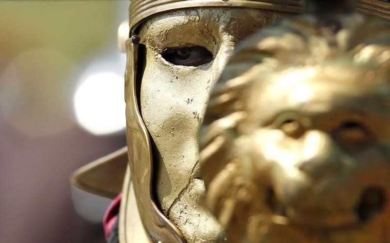 A member of the Gruppo Storico Romano (Roman Historical Group) dressed as a centurion marches to mark the 2764th anniversary of the founding of Rome April 17, 2011. u00e2u20acu201d Reuters pic