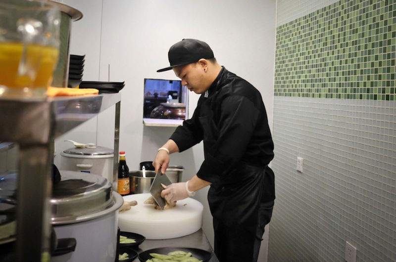 Xander Ang makes sure everything is up to standards — from cutting the chickens himself to blending the chilli sauce we love so well. — TODAY pic