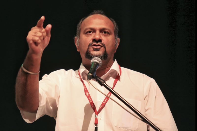 Lawyer Gobind Singh Deo speaks at the Selangor DAP state ordinary convention, November 1, 2015. u00e2u20acu2022 Picture by Saw Siow Feng