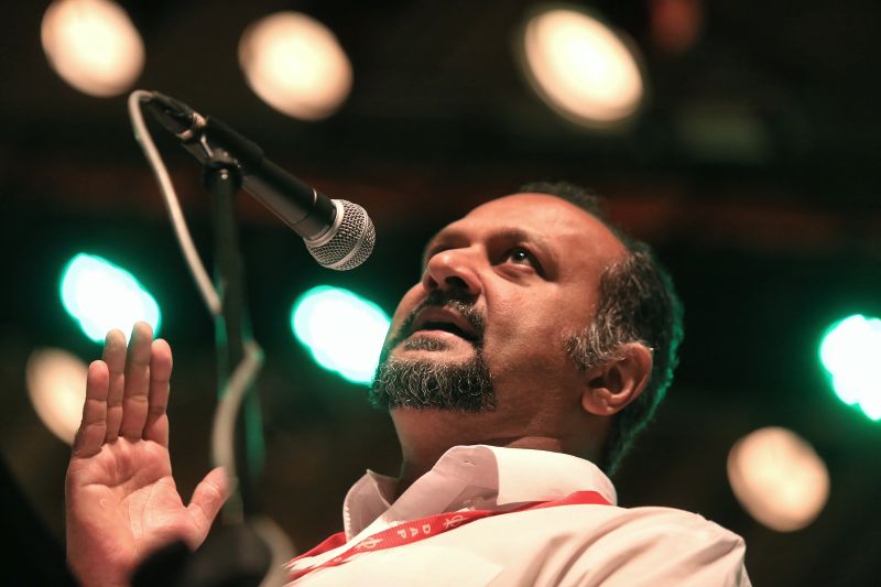 Lawyer Gobind Singh Deo speaks at the Selangor DAP state ordinary convention, November 1, 2015. u00e2u20acu2022 Picture by Saw Siow Feng