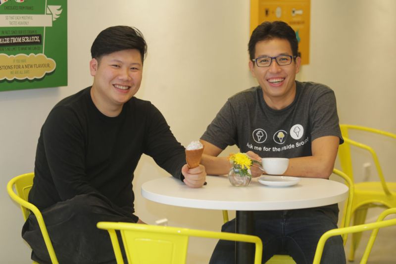 Three Little Birdu00e2u20acu2122s Joey Mah (left) and Inside Scoopu00e2u20acu2122s Edmund Tan (right). u00e2u20acu2022 Picture  by Choo Choy May