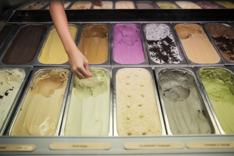 Popular ice cream flavours include the Valrhona chocolate, D24 durian, XO cranberry and all-natural pistachio.