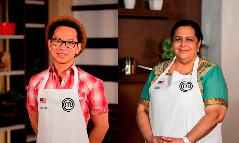 Malaysians Marcus Low (left) and Jasbir Kaur have made it to the top three in Masterchef Asia. u00e2u20acu201d Picture by Masterchef Asia