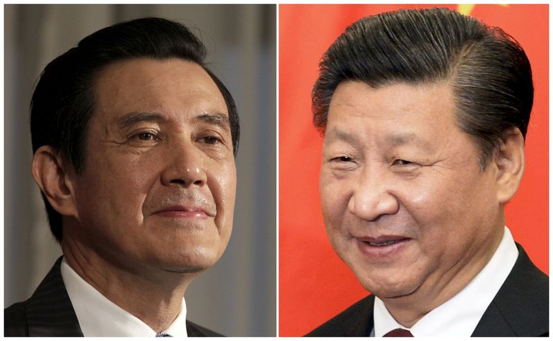 A combination photograph shows Taiwan President Ma Ying-jeou (left) taken in Taipeh on June 1, 2012  Chinese President Xi Jinping in Beijing, October 29, 2015. u00e2u20acu201d Reuters pic 