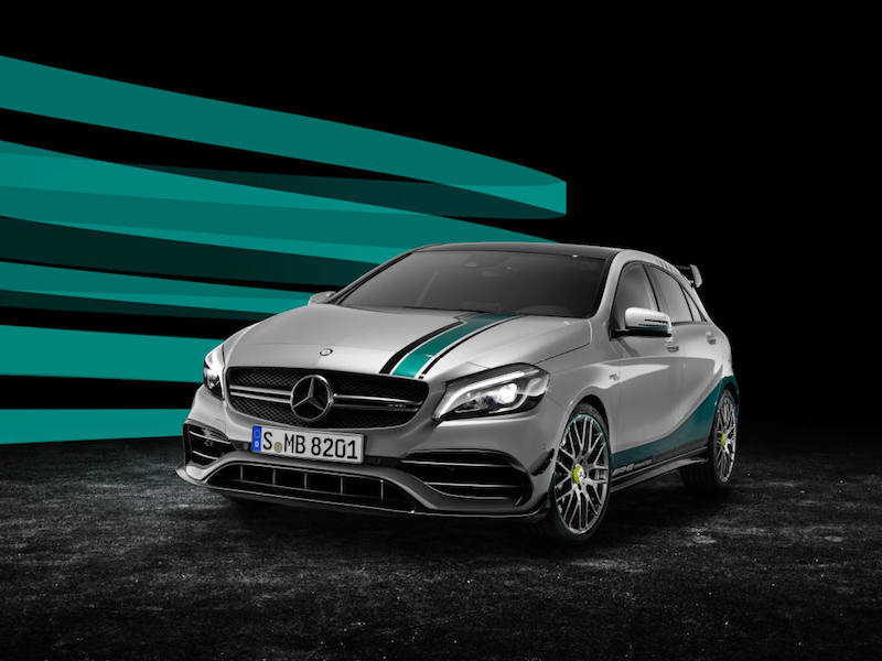 Mercedes-AMG A 45 4MATIC Champions Edition is a celebration of Mercedesu00e2u20acu2122 F1 success. u00e2u20acu201d Handout via AFP