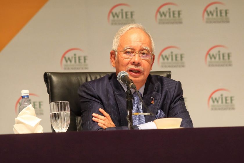 Prime Minister Datuk Seri Najib Tun Razak attends a press conference at the 11th World Islamic Economic Forum, held at the Kuala Lumpur Convention Centre, November 3, 2015. u00e2u20acu201d Picture by Saw Siow Feng