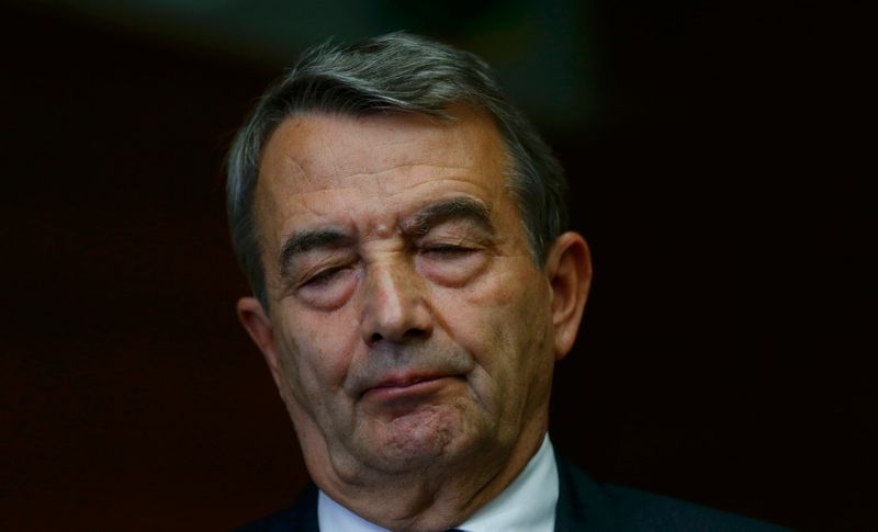 Wolfgang Niersbach, president of the German Football Association (DFB) reacts as he makes a statement to the media at the DFB headquarters in Frankfurt, November 9, 2015. u00e2u20acu201d Reuters pic