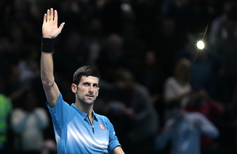Serbia's Novak Djokovic celebrates winning after his match against Spain's Rafael Nadal after their ATP World Tour Finals semifinal match at the O2 Arena in London November 21, 2015. u00e2u20acu201d Reuters pic