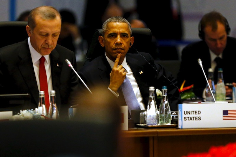 Barack Obama listens to opening remarks by Recep Tayyip Erdogan at the start of the G20 summit at the Regnum Carya Resort in Antalya, Turkey, November 15, 2015. u00e2u20acu201d Reuters pic