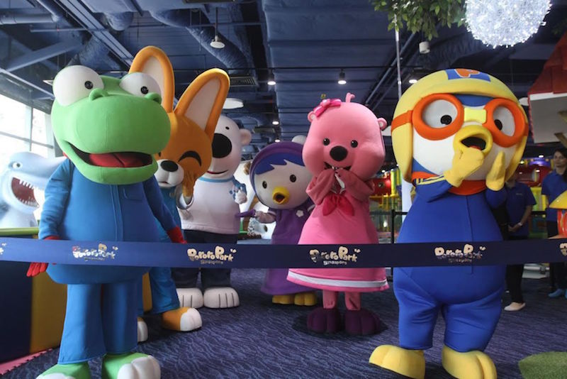 Character mascots from the children TV show u00e2u20acu02dcPororo the Little Penguinu00e2u20acu2122 seen in the Poporo Park in Singapore. u00e2u20acu201d TODAY pic