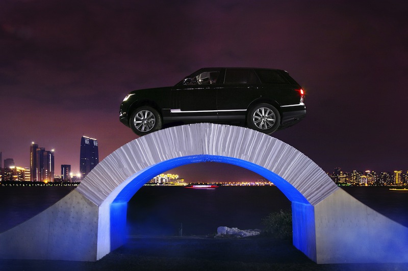 Range Rover Paper Bridge. u00e2u20acu201d AFP pic