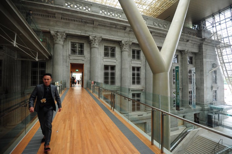 An interior view of the newly restored National Gallery, formerly the City Hall and High Court building, in Singapore November 23, 2015. — AFP pic