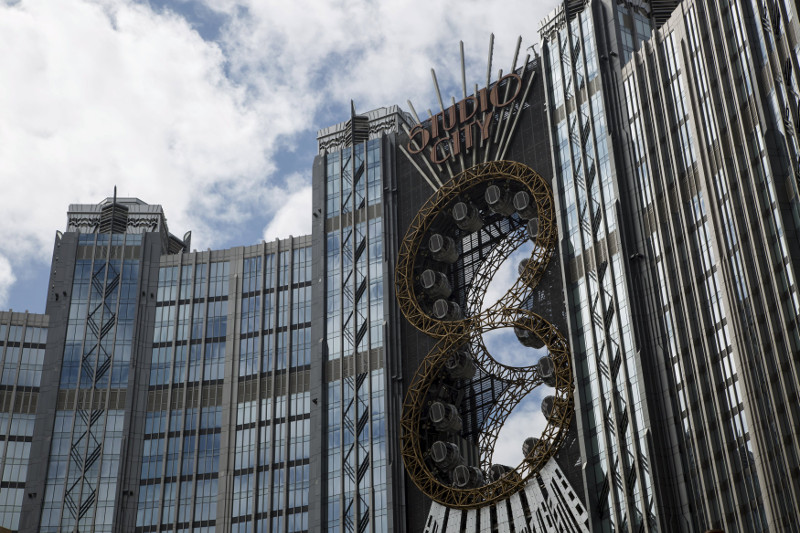 A general view of Melco Crown's Studio City, with a Ferris wheel, some 130 metres high, seen between the hotel towers, in Macau, October 27, 2015. u00e2u20acu201d Reuters pic