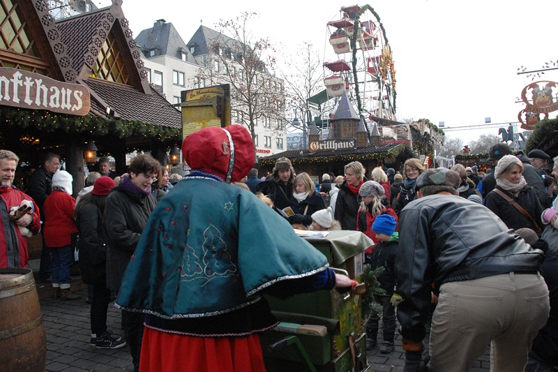 The holiday market in Cologne, Germany. 