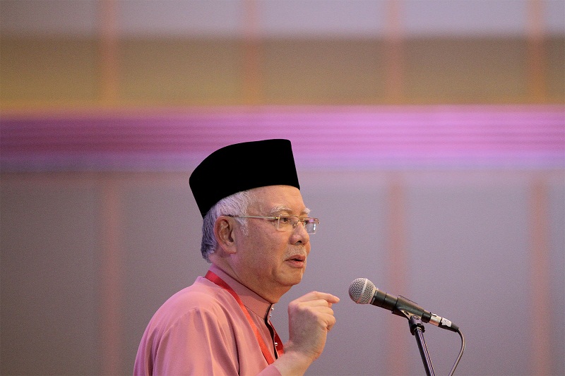 Prime Minister Datuk Seri Najib Razak speaks during the Al-Azhar Alumni Regional Meet 2015 at Grand Seasons Hotel in Kuala Lumpur, December 17, 2015. u00e2u20acu2022 Picture by Yusof Mat Isan