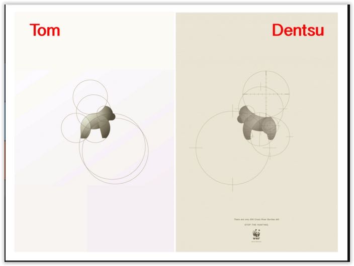 A screenshot of the contentious Dentsu Utama WWF ad, titled u00e2u20acu02dcCross River Gorillau00e2u20acu2122 and depicts the critically endangered animal in circles, strikingly similar to Andersu00e2u20acu2122 design.