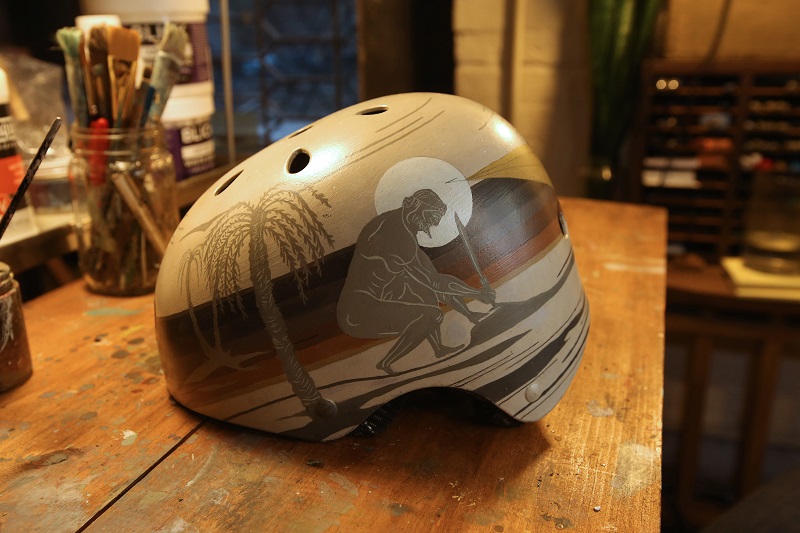 A design by Danielle Baskin, who counts Inkwell Helmets as just one of her six entrepreneurial ventures, at an East Village studio in New York, November 25, 2015. — Picture by Nicole Bengiveno/The New York Times