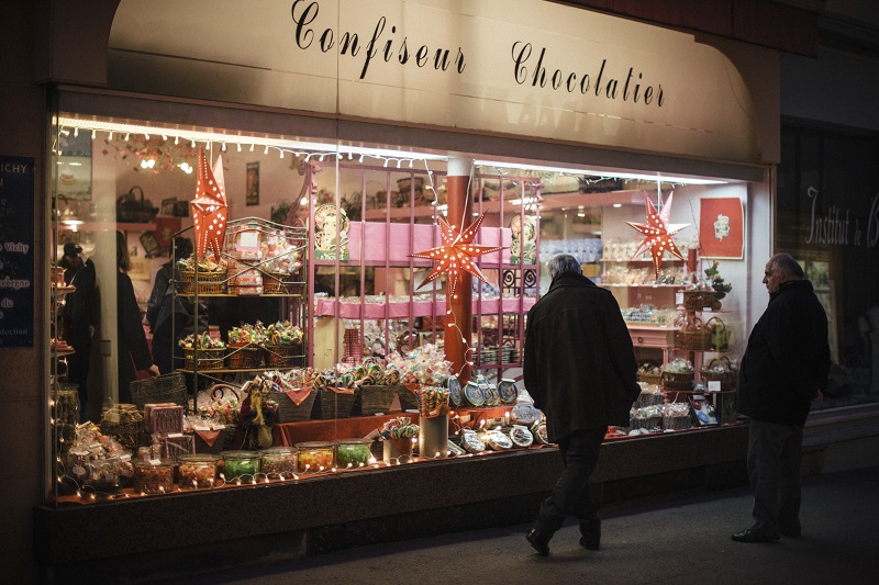 A chocolate shop in the centre of Vichy, France, December 12, 2015. ― Picture by Dmitry Kostyukov/The New York Times 