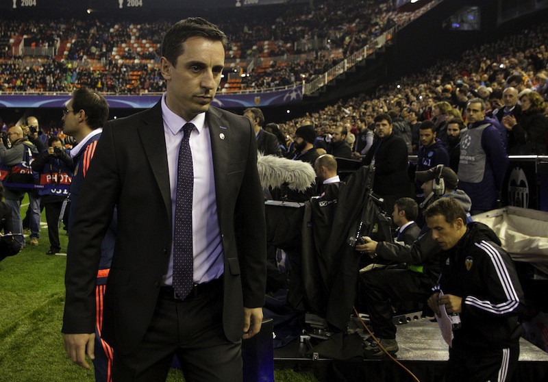 Valencia's new coach Gary Neville before the Valencia v Olympique Lyon Champions League Group H match at Mestalla Stadium, Valencia, Spain. u00e2u20acu201du00c2u00a0Reuters pic