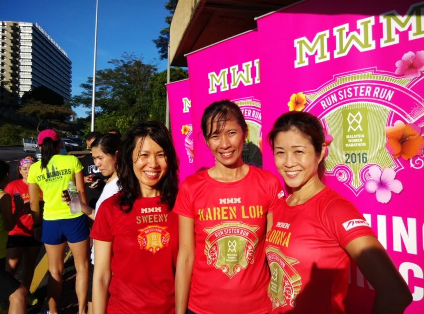 (From left to right) Sweeny Choong, Karen Loh and Lorna Wong are all looking forward to the fourth edition of the Malaysian Women's Marathon.