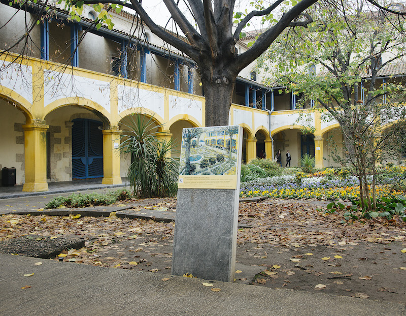 The location and a plaque landmark of Vincent van Gogh’s ‘Le Jardin de la Maison de Sante a Arles’ in Arles, France, November 7, 2015. — Picture by Alex Cretey-Systermans/The New York Times