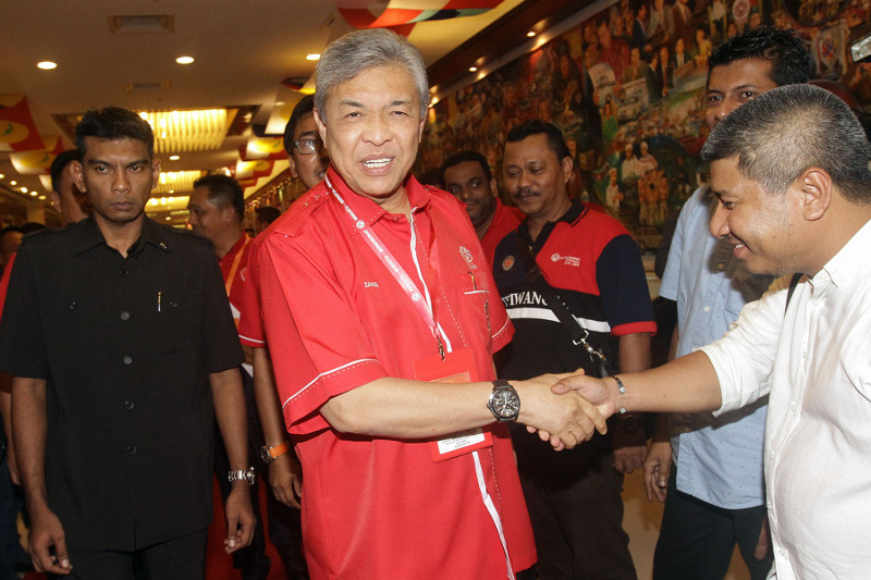Umno deputy president Datuk Seri Ahmad Zahid Hamidi attend a briefing for delegates in conjunction with the Umno General Assembly 2015 at the Putra World Trade Centre in Kuala Lumpur December 8, 2015. u00e2u20acu201d Picture by Yusof Mat Isa
