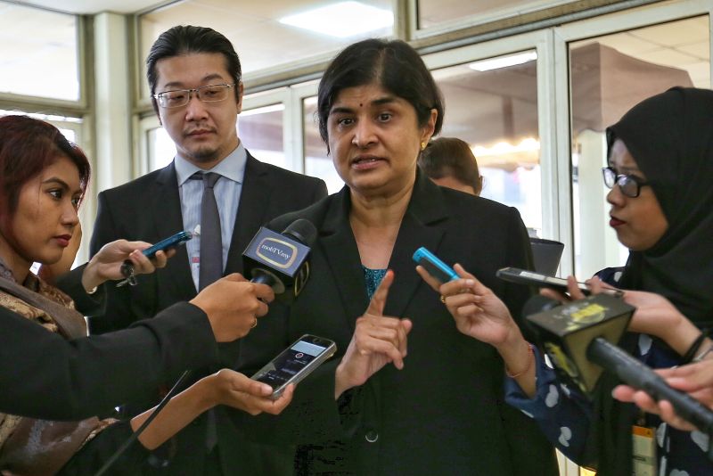 Datuk S. Ambiga speaks to reporters at Dewan Negara, December 16, 2015. u00e2u20acu2022 Picture by Saw Siow Feng